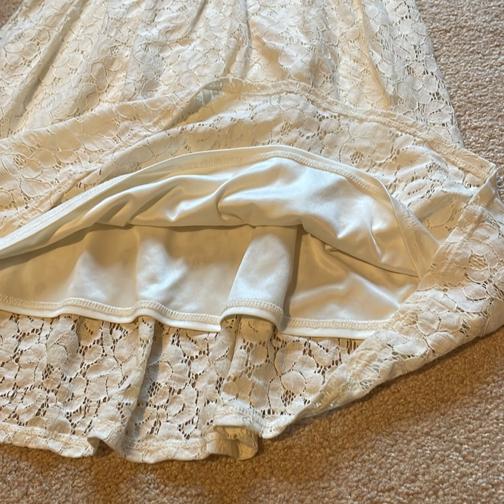 Forever 21 Cream Strapless Lace Dress - Picture 6 of 8